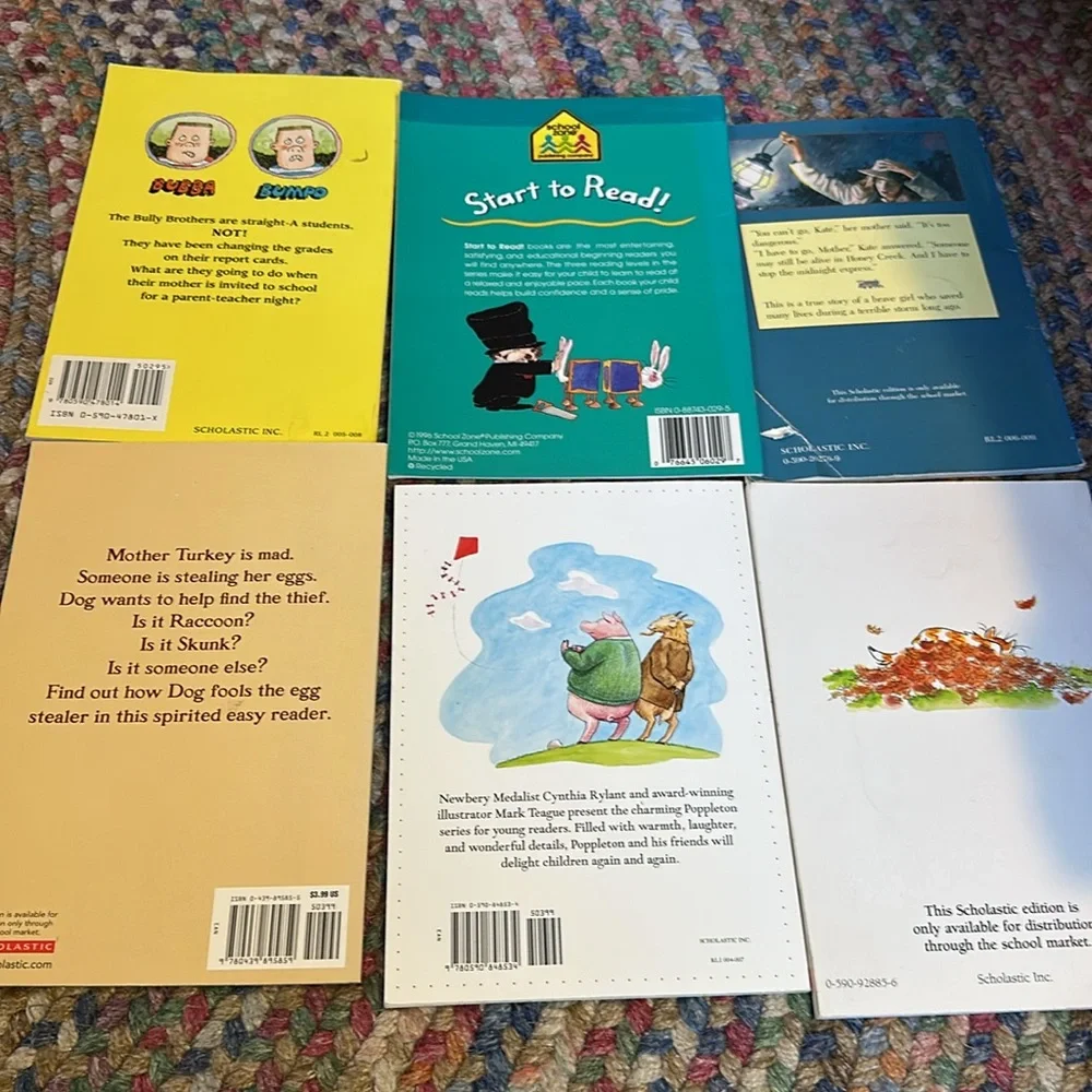 6 Kids Early Reader Book Lot Cynthia Rylant Scholastic Level 2 3
